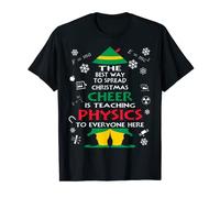 Il modo migliore per diffondere Natale Cheer Insegnare Fisica Nerd Maglietta