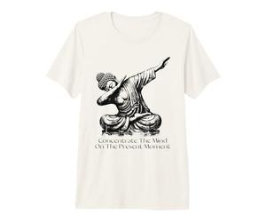 Il Momento Presente Dabbing Buddha Consapevolezza Illuminazione Maglietta Premium