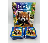 Il Mondo degli Animali Un'Esplosione di Colori Album figurine + 50 bustine v....