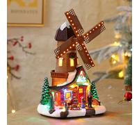 Il Mondo dei Carillon Mulino a Vento con paesaggio e luci LED
