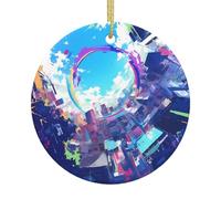 Il mondo dei graffiti ornamenti di Natale, ornamenti per albero di Natale, regali per la mamma, regali di Natale, idea regalo unica, perfetti per feste di vacanza, albero, finestra, decorazione da