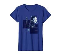 Il Mondo di Hunger Games Katniss Everdeen Maglietta, Donna, Blu Reale, S