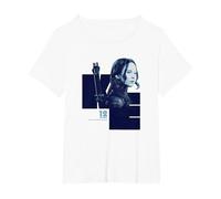 Il Mondo di Hunger Games Katniss Everdeen Maglietta, Donna Plus-Size, Bianco, 2X