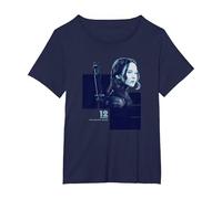 Il Mondo di Hunger Games Katniss Everdeen Maglietta, Donna Plus-Size, Navy, 3X