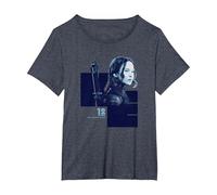 Il Mondo di Hunger Games Katniss Everdeen Maglietta, Donna Plus-Size, Pervinca, 2X