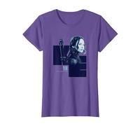 Il Mondo di Hunger Games Katniss Everdeen Maglietta, Donna, Viola mélange, S