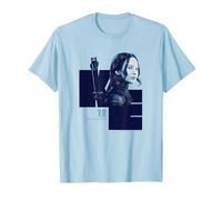 Il Mondo di Hunger Games Katniss Everdeen Maglietta, Uomo, Celeste, 3XL