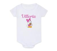 il mondo di Noah Body Neonato Personalizzato con Stampa, Body Maniche Corte e Body Maniche Lunghe 100% Cotone, da 0-3 a 18 Mesi (3, 3 mesi)