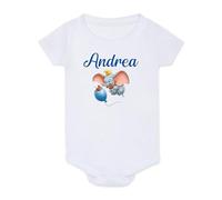 il mondo di Noah Body Neonato Personalizzato con Stampa, Body Maniche Corte e Body Maniche Lunghe 100% Cotone, da 0-3 a 18 Mesi (3, 3 mesi)