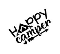 Il mondo è così grande, voglio vedere, Happy Campers Ricambi auto Adesivi for auto Adesivi for moto(Black,30X15CM)