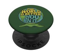 Il mondo è migliore con te in positivo PopSockets PopGrip Adesivo
