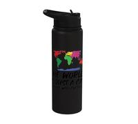 Il mondo è solo un gatto che gioca con l'Australia Stainless Steel Insulated Water Bottle