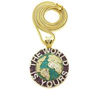 Il Mondo È Tuo Nuovo Ciondolo In Cristallo Con Collana