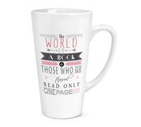 Il Mondo È Un Libro Citazione 483ml Grande Latte Tazza - Viaggi Vacanze