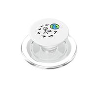 Il mondo gira intorno a me Stickman Stick Figure Earth Cool PopSockets PopGrip per MagSafe