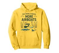 Il Mondo ha Bisogno di più Airboats Swamp Hydroplane Fanboat Amante Felpa con Cappuccio