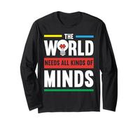 Il Mondo ha Bisogno di Tutti i Tipi di Mente Autismo Awanress Maglia a Manica