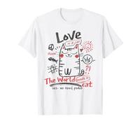 Il Mondo ha Bisogno di Un Gatto Amore e Pace Cool Cat Lovers Maglietta