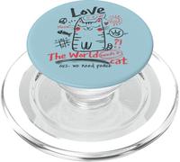 Il mondo ha bisogno di un gatto Amore e pace Cool Cat Lovers PopSockets PopGrip per MagSafe