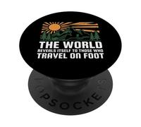 Il mondo si rivela a chi viaggia a piedi PopSockets PopGrip Adesivo