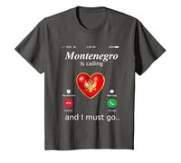 Il Montenegro Sta chiamando e io Devo Andare Tshirt Monteneg Maglietta, Bambini, Asfalto, 12 Anni