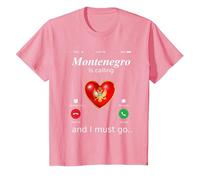 Il Montenegro Sta chiamando e io Devo Andare Tshirt Monteneg Maglietta, Bambini, Rosa, 2 Anni