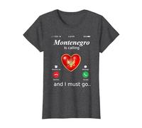 Il Montenegro Sta chiamando e io Devo Andare Tshirt Monteneg Maglietta, Donna, Grigio Scuro, S