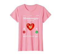 Il Montenegro Sta chiamando e io Devo Andare Tshirt Monteneg Maglietta, Donna, Rosa, XS