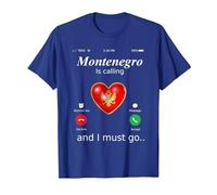 Il Montenegro Sta chiamando e io Devo Andare Tshirt Monteneg Maglietta, Uomo, Blu Reale, L