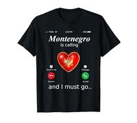 Il Montenegro Sta chiamando e io Devo Andare Tshirt Monteneg Maglietta, Uomo, Nero, S