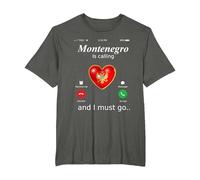 Il Montenegro Sta chiamando e io Devo Andare Tshirt Monteneg Maglietta, Uomo Taglie Grandi, Asfalto, 4X Tall
