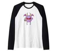 Il Mostro AMA i Biscotti Maglia con Maniche Raglan