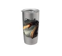 Il mostro di Loch Ness, il drago sputafuoco Bicchiere termico in acciaio inox doppia parete