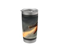 Il mostro di Loch Ness, il drago sputafuoco Bicchiere termico in acciaio inox doppia parete