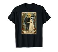 Il Mostro Frankenstein e Bride The Lovers Tarocchi Card Maglietta