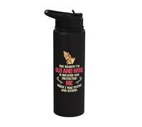 Il motivo per cui sono vecchio e saggio è perché Dio mi ha protetto Stainless Steel Insulated Water Bottle
