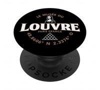 Il Museo del Louvre Gioconda e Piramide Coordinate Francese PopSockets PopGrip Adesivo