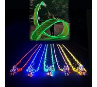 Il nastro del drago, Luci a nastro drago rotanti multicolori da 8-10 m for la danza quadrata e il fitness sportivo(Green,10 m (33 ft))