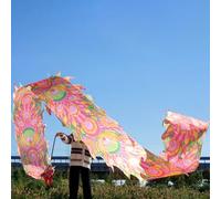 Il nastro del drago, Nastro streamer Dragon Dance Poi for ginnastica da giocoleria multicolore 8-10M(Red,10M)