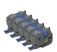 Il nastro di etichetta da 5pk 25mm funziona con TZE251 TZE251 TZE451 TZE551 TZE651 TZE751 CAKER DI ETUBINO COMPATIBILE come PT-D610BT PT-P710BT(Black on Blue)