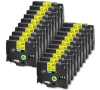 Il nastro in laminato da 20pk funziona con stampanti per latiche TZE-631 Black su giallo 6mm 9mm 12mm 18mm 24mm etichetta nastro compatibile con etichetta