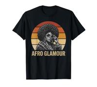 Il Nero è Bello Afro Glamour Donne Stile Cultura Moda Maglietta