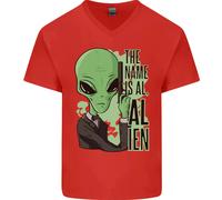 Il Nome È Al Alien Divertente Parodia Di Film Maglietta In Cotone A V Per Uomo