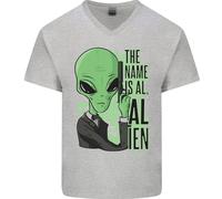 Il Nome È Al Alien Divertente Parodia Di Film Maglietta In Cotone A V Per Uomo