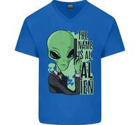 Il Nome È Al Alien Divertente Parodia Di Film Maglietta In Cotone A V Per Uomo