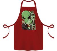 Il Nome È Al Alieno Divertente Film Parodia Cotone Grembiule 100% Biologico