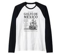 Il Nome Golfo De Mexico Golfo del Messico apparve 1550 Maglia con Maniche Raglan