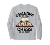 Il nonno è il mio nome Gli scacchi sono il mio gioco Giocatore di scacchi Uomini Maglia a Manica