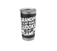 Il nonno è il mio nome Sudoku è il mio gioco Bicchiere termico in acciaio inox doppia parete