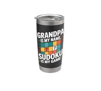 Il nonno è il mio nome Sudoku è il mio gioco Bicchiere termico in acciaio inox doppia parete